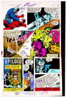 Glynis Oliver (As Glynis Wein) | Daredevil #163 Story Page 18 Production Color Guide (Marvel, 1980). | Heritage