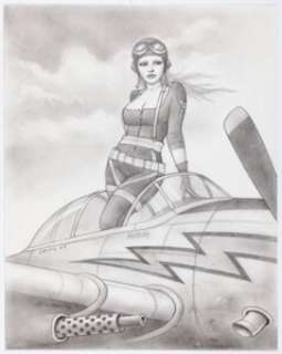 Scott Lewis - Bombshells!: A Gallery Girls Collection Illustration Original Art (SQP, 2009).