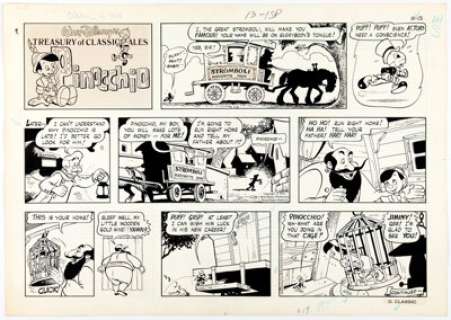 Richard Moore | Walt Disney’s Treasury of Classic Tales: Pinocchio Sunday Comic Strip Original Art dated 10-15-78 (King Features Syndicate, 1978). | Heritage