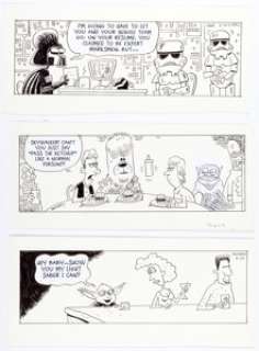 Scott Nickel - Eek! Comic Strip Original Art Group of 3 (c. 2017).