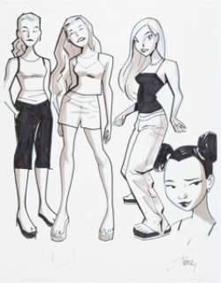 Shane Glines - Sketches of Girls Original Art (undated)....