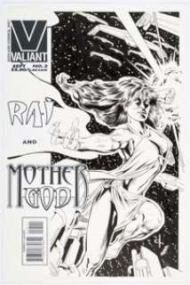 Dave Ross and Tim Dzon - Rai and Mother God #3 Unpublished Cover Original Art (Acclaim/Valiant, 1995).