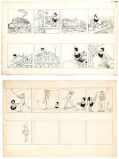 Winsor McCay Jr. (Robert McCay) Little Nemo in Slumberland/Impie Sunday Comic Strip Original Art Group of 2 (Philadelphia Rec... | Heritage