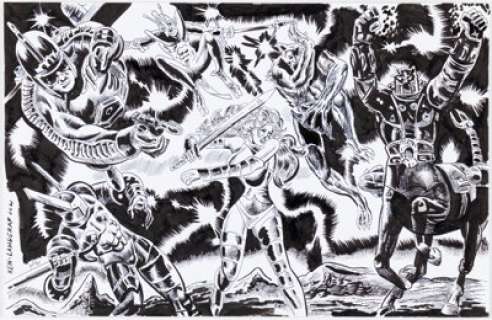 Ken Landgraf - Micronauts vs Baron Karza Illustration Original Art (2021). ...