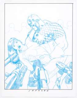 Johnson, Dave | Dave Johnson Captain America #25 Preliminary Cover Original Art (Marvel, 2004).... | Heritage