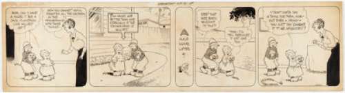 Blosser, Merrill - Merrill Blosser Freckles and His Friends Daily Comic Strip Halloween-Themed Original Art dated 10-31-23 (NEA Servi...