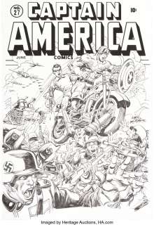 Adams, Neal | Neal Adams Captain America #27 Cover Re-creation Original Art (c. 2016).... | Heritage