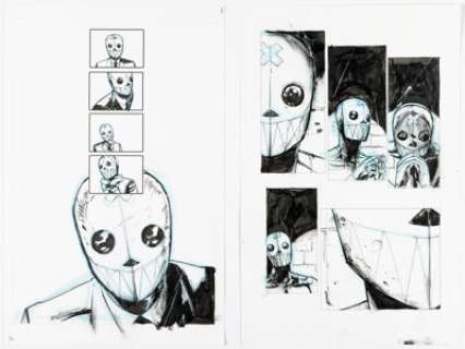 Rossmo, Riley - Riley Rossmo Bedlam #1 Consecutive Un-Numbered Story Pages Original Art Group of 2 (Image Comics, 2012)....