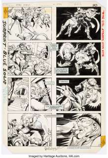 GarcÃ­a-Lopez, José Luis - José Luis GarcÃ­a-LÃ³pez and Ricardo Villagran Atari Force #6 Story Page 17 Original Art (DC,1984)....