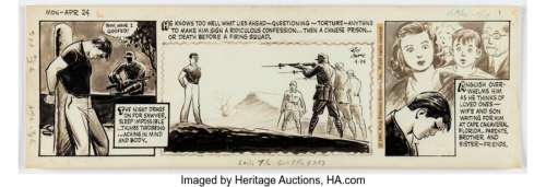 Crane, Roy - Roy Crane Buz Sawyer Daily Comic Strip Original Art dated 4-24-61(King Features Syndicate, 1961). ...