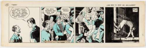 Caniff, Milton | Milton Caniff Terry and the Pirates Daily Comic Strip Original Art dated 3-25-36 (Chicago Tribune, 1936). ... | Heritage