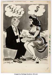 Wenzel, Bill | Bill Wenzel Comedy July-1955 Illustration Original Art (Humorama, 1955).... | Heritage