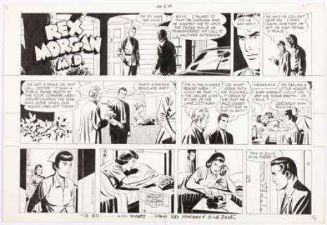 Bradley, Marvin - Marvin Bradley and Frank Edgington Rex Morgan, M.D. Sunday Comic Strip Original Art dated 1-12-69 (Field Enterpris...