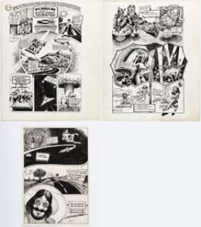 Sheridan, Dave - Dave Sheridan My Songs Are Merely Dreams... Partial Story Original Art Group of 3 (1979).... (Total: 3 Original Art)