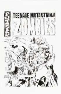Sim, Dave | Dave Sim Teenage Mutant Ninja Turtles #8 Remastered Edition - Zombie Cerebus Variant Cover Original Art (Waverly P... | Heritage