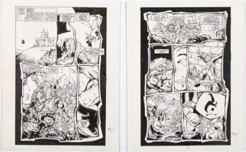 Kaniuga, Trent - Trent Kaniuga Creed Story Pages 12-13 Original Art (c. 1997-1998).... (Total: 2 Original Art)