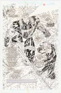 Ian Churchill and Scott Hanna - Cable #31 Splash Page 1 Original Art (Marvel, 1996)....