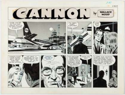 Wally Wood Cannon #C-40 Sunday Comic Strip Original Art (Wood and Richter, 1972). (Total: 2 Original Art) | Heritage