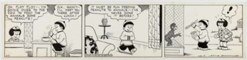 Ernie Bushmiller Nancy Daily Comic Strip Original Art dated 1-9-41 (United Feature Syndicate, 1941). | Heritage