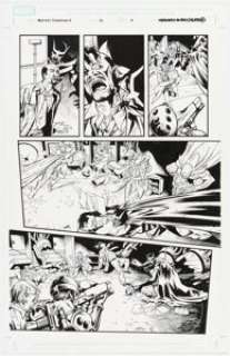 Jason Paz [Fernando Blanco printed blue lines] Marvel Zombies Supreme #1 Story Page 8 Original Art (Marvel, 2011).