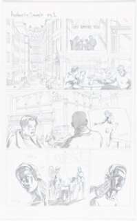 Bryan Hitch - The Authority Sample Story Page 1 Original Art (c. 1999).
