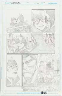Diogenes Neves Batman / Superman #15 Story Page 5 Pencils Original Art (DC, 2013).