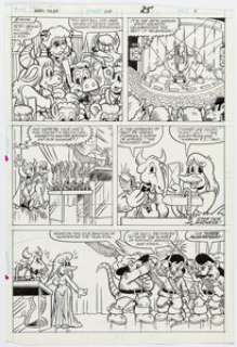 Ron Zalme and Pierre Fournier Marvel Tales #205 Spider-Ham Story Page 2 Original Art (Marvel, 1987).