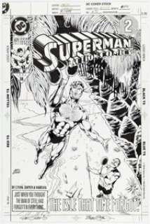 Dan Jurgens and Bob McLeod Action Comics #671 Unpublished Cover Original Art (DC, 1991). | Heritage