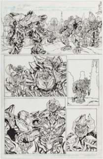 Dan Khanna and Andrew Griffith Transformers Defiance #1 Story Page 11 Original Art (IDW, 2009).