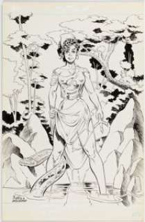 Tom Artis and Doug Hazlewood 7 Sorcerors Portfolio Plate 2 Illustration Original Art (S. Q. Productions, 1991).