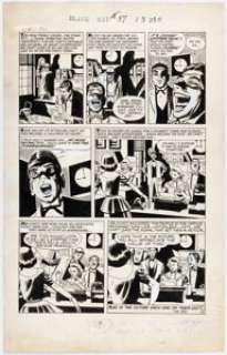 Mort Meskin and George Roussos (attributed) Black Cat Comics #57 Story Page 5 Original Art (Harvey, 1956). | Heritage