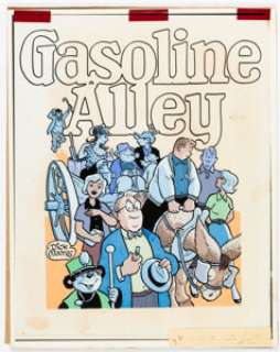 Dick Moores Gasoline Alley Anthology Cover Original Art and Proof/Production Materials Group of 3 (Avon, 1976). (Total: 3 Original Art)