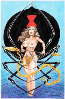 Rob Durham Cavewoman: Deadly Venom Variant Cover Original Art (Basement, 2014).