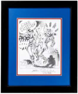 Allen Bellman - Captain America vs. Hitler and Red Skull Convention Print Illustration Original Art (2012).