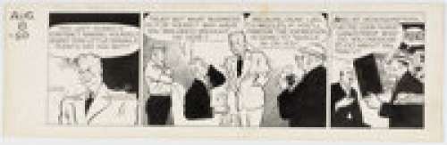 Chester Gould Dick Tracy Daily Comic Strip Original Art dated 8-8-50 (Chicago Tribune, 1950). | Heritage