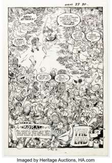 Sergio Aragonés Groo the Wanderer #33 Splash Page 22 Original Art (Marvel, 1987). | Heritage