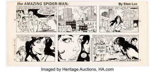 Floro Dery The Amazing Spider-Man Sunday Comic Strip dated 8-25-85 (Marvel/Register and Tribune Syndicate, 1985).