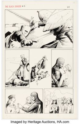 John Bolton The Black Dragon #3 Story Page 23 Original Art (Marvel, 1985). | Heritage