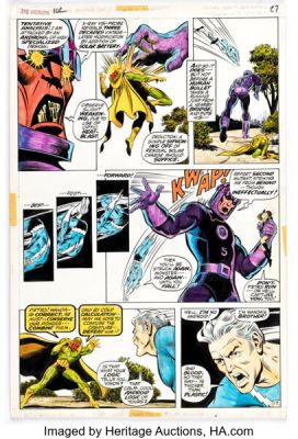 Rich Buckler and Joe Sinnott The Avengers #102 Story Page 17 Original Art (Marvel, 1972). | Heritage