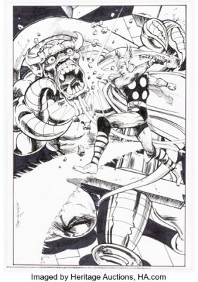 Tony DeZuñiga Thor #250 Cover Re-Imagining Illustration Original Art (2005). | Heritage