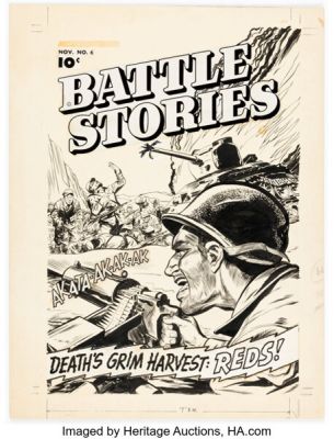 Fawcett Artist Battle Stories #6 Cover Original Art (Fawcett, 1952). | Heritage