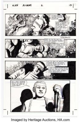 Richard Corben Aliens: Alchemy #2 Story Page 13 Original Art (Dark Horse 1997). | Heritage