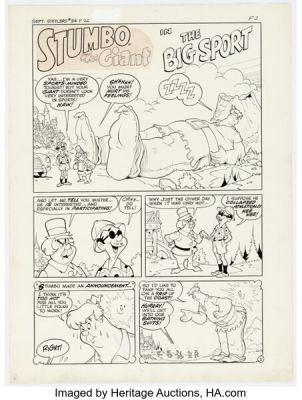 Warren Kremer Hot Stuff Sizzlers #34 Stumbo the Giant "The Big Sport" Complete 5-Page Story Original Art (Harvey, 1968). (Total: 5 Original Art) | Heritage