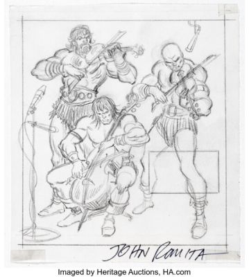 John Romita Sr. - Conan and the Barbarians Classical Music Illustration Original Art (c. 1970s). | Heritage