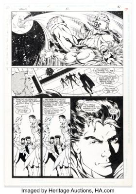 Jeff Moore and Mike Sellers Valor #12 Story Page 5 Original Art (DC, 1993).