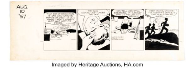 Chester Gould Dick Tracy Daily Comic Strip Original Art dated 8-10-67 (The Chicago Tribune, 1967). | Heritage