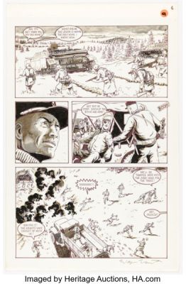 Wayne Vansant All Quiet on the Western Front Story Page 6 Original Art (Naval Institute Press, 2019).