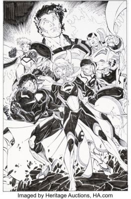 Brett Booth and Norm Rapmund Batman / Superman #3.1 Superman Family Splash Page 13 Original Art (DC, 2013). | Heritage