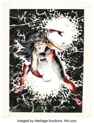 Scott Koblish - Sersi Marvel Trading Card Try-Out Illustration Original Art (1993).