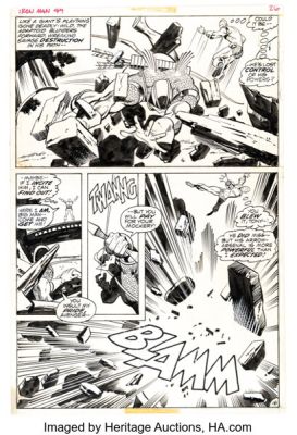 George Tuska and Vince Colletta Iron Man #49 Story Page 16 Original Art (Marvel, 1972). | Heritage